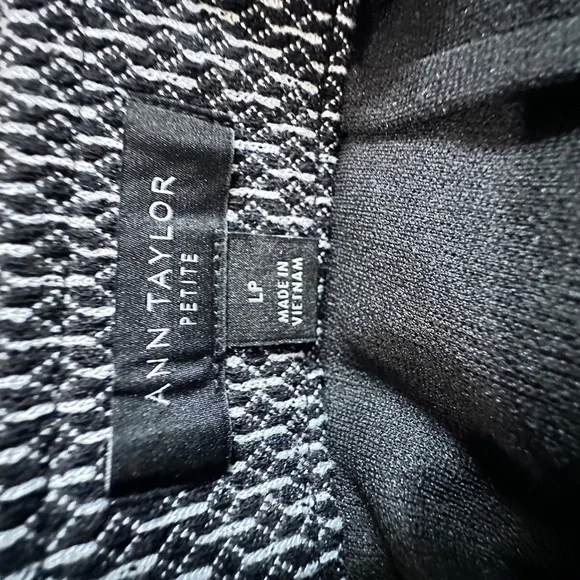 Ann Taylor Midi Black White A-Line Skirt Casual - Picture 7 of 7